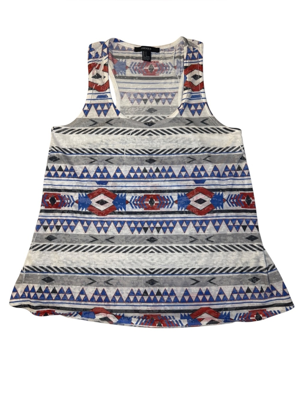 Forever 21 Aztec Print Lightweight Tank Top Size Small NWOT